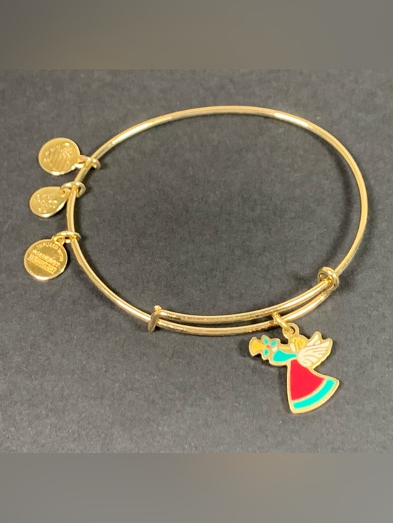 Alex and Ani Jewelry - Alex and Ani Gold Tone Bangle Bracelet Guardian Angel Charm